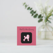 Trendy Pink Dog Grooming Appointment Vierkante Visitekaartje (Staand voorkant)