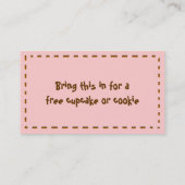 Trendy Pink- en bruinbakkerijVisitekaartje Visitekaartje (Achterkant)