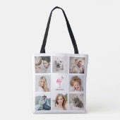 Trendy Pink Flamingo | Fotocollage Tote Bag (Achterkant)