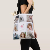Trendy Pink Flamingo | Fotocollage Tote Bag (Dichtbij)