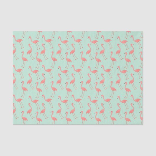 Trendy Pink Flamingo patroon Tissuepapier (Voorkant)