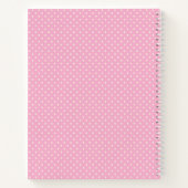 Trendy Pink Flamingos en Stippen met monogram Notitieboek (Achterkant)