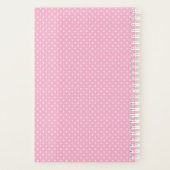 Trendy Pink Flamingos en Stippen met monogram Planner (Achterkant)