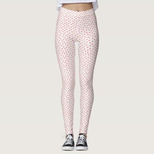 Trendy Pink Floral Leggings (Voorkant)