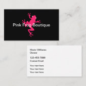 Trendy Pink Frog Mode Boutique Visitekaartjes (Voorkant / Achterkant)