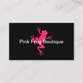 Trendy Pink Frog Mode Boutique Visitekaartjes (Voorkant)