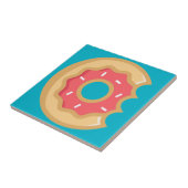 Trendy Pink Frosted Donut Tegeltje (Zijkant)