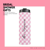 Trendy Pink Gingham Bride to be Gift Tumbler Thermosbeker