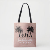 Trendy Pink Girly Bachelorette Persoonlijk Tote Bag (Voorkant)