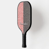 Trendy Pink Glitter Glam Aangepast Stijlvol Pickleball Paddle (Links)