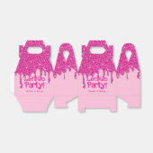 Trendy Pink Glitter Let's Go Party Verjaardag Bedankdoosjes (Uitgevouwen)
