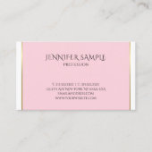 Trendy Pink Gold Modish Sophisticated Plain Luxury Visitekaartje (Voorkant)