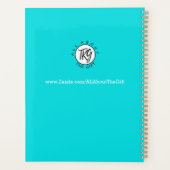 Trendy Pink Gold Turquoise Elephant School Jaar Planner (Achterkant)