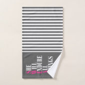 Trendy Pink Grey Verduren Alle Dingen Custom Worko Handdoek (Handdoek)
