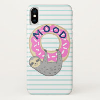 Trendy Pink Iced Donut & Sloth