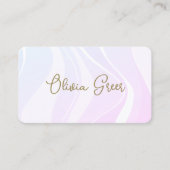 Trendy Pink Lavender Retro Waves Visitekaartje (Voorkant)