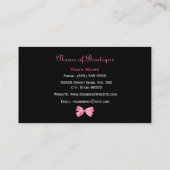 Trendy Pink Leopard Print Mode Boutique Visitekaartje (Achterkant)