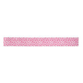 Trendy Pink Leopard Print Satijnen Lint (Voorkant)