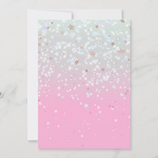 Trendy Pink Let's Go Party Verjaardag Kaart (Achterkant)