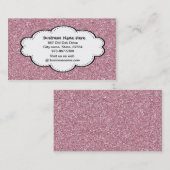 Trendy Pink Lipgloss Glitter Visitekaartje (Voorkant / Achterkant)