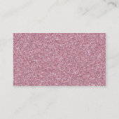 Trendy Pink Lipgloss Glitter Visitekaartje (Achterkant)