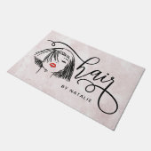 Trendy Pink Marble Hair Chic Deurmat (Schuin)