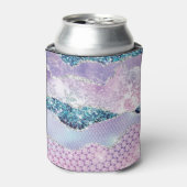 Trendy Pink Paars Silver Agate Blikjeskoeler (Blikje Voorkant)