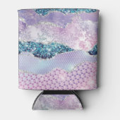 Trendy Pink Paars Silver Agate Blikjeskoeler (Voorkant)