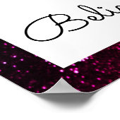 Trendy Pink & Paarse Mermaid Silhouette | Geloof Poster (Hoek)