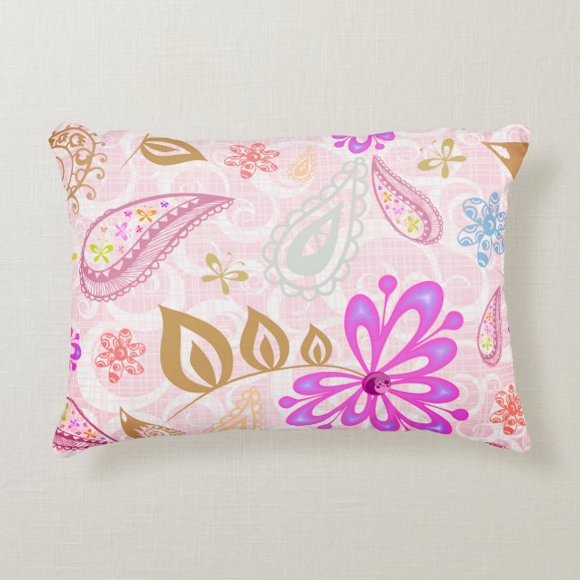 Trendy Pink Pillow Accent Kussen (Voorkant)