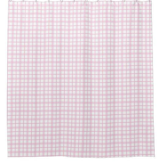 Trendy Pink Plaid Curtain Fresh and Stylish Look Douchegordijn (Voorkant)