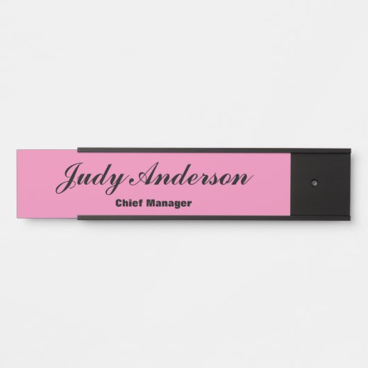 Trendy Pink Professional Plain Claasical Hnadwrite Deurbordje (Voorkant)