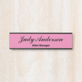 Trendy Pink Professional Plain Claasical Hnadwrite Deurbordje (Voorkant)