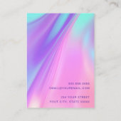 Trendy pink purple gradient earring display card visitekaartje (Achterkant)