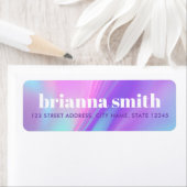 Trendy pink purple pastel gradient return address etiket (Insitu)