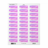 Trendy pink purple pastel gradient return address etiket (Full Sheet)