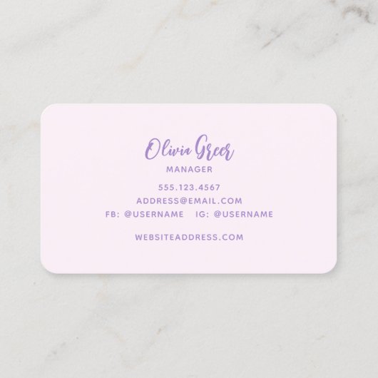 Trendy Pink Retro Waves Visitekaartje (Achterkant)