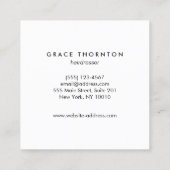 Trendy Pink Rose Gold Sequin Hair Stylist Salon Vierkante Visitekaartje (Achterkant)