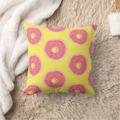 Trendy Pink Sprinkles Donuts Pattern Fun Kussen (Deken)