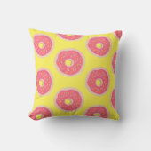 Trendy Pink Sprinkles Donuts Pattern Fun Kussen (Voorkant)