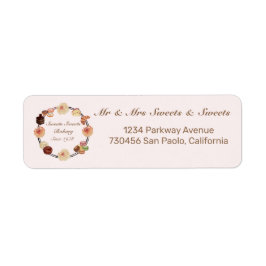 Trendy Pink Sweets Bakery Waterverf Floral Etiket