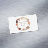 Trendy Pink Sweets Bakery Waterverf Floral Magnetisch Visitekaartje (Voorbeeld)