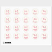 Trendy Pink Talk Thirty To Me 30th Birthday Ronde Sticker (Vel)