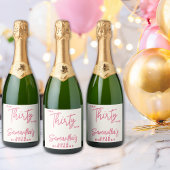 Trendy Pink Talk Thirty To Me 30th Birthday Wijn Etiket