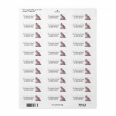 Trendy Pink Tiger Return Address Etiket (Full Sheet)