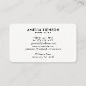 Trendy Pink Turquoise Blue Waterverf Stripes Visitekaartje (Achterkant)