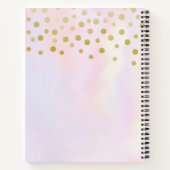 Trendy Pink Unicorn Confetti & Flowers Guest Book Notitieboek (Achterkant)