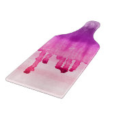Trendy Pink Violet Waterverf Abstracte Ombre Snijplank (Hoek)
