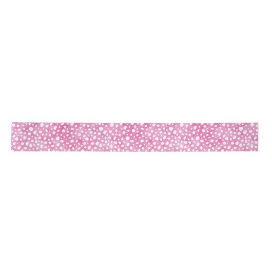 Trendy Pink Waterverf Cheetah Print Satijnen Lint (Voorkant)