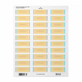 Trendy Pink Yellow Blue Moderne Sjabloon Return Etiket (Full Sheet)